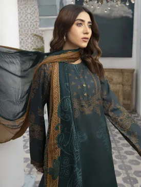 2 Piece Printed Raw Silk Suit