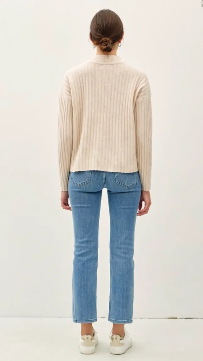 Be Cool Ultra Soft Chunky Ribbed Mock Neck Sweater