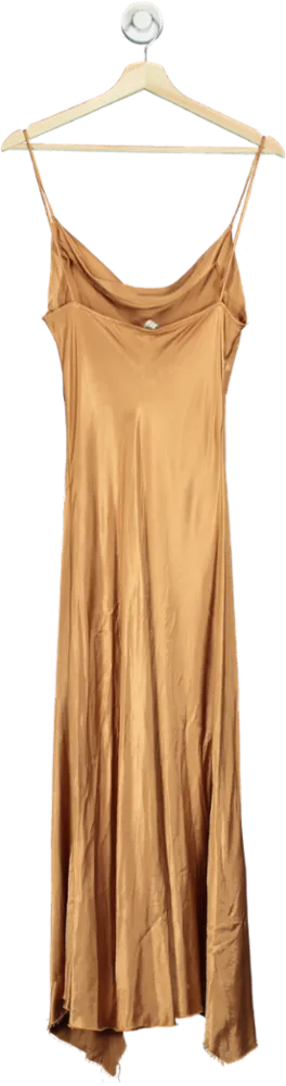 Bec   Bridge Gold Satin Slip Dress UK 6