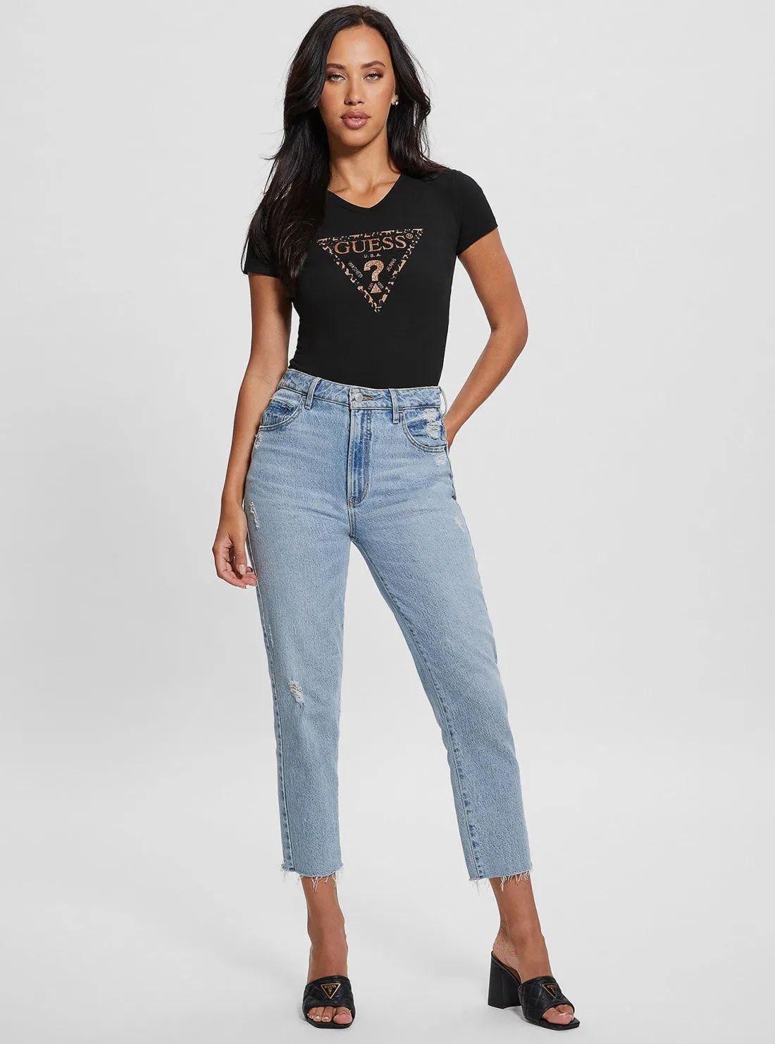 Black Leo Triangle Logo T-Shirt