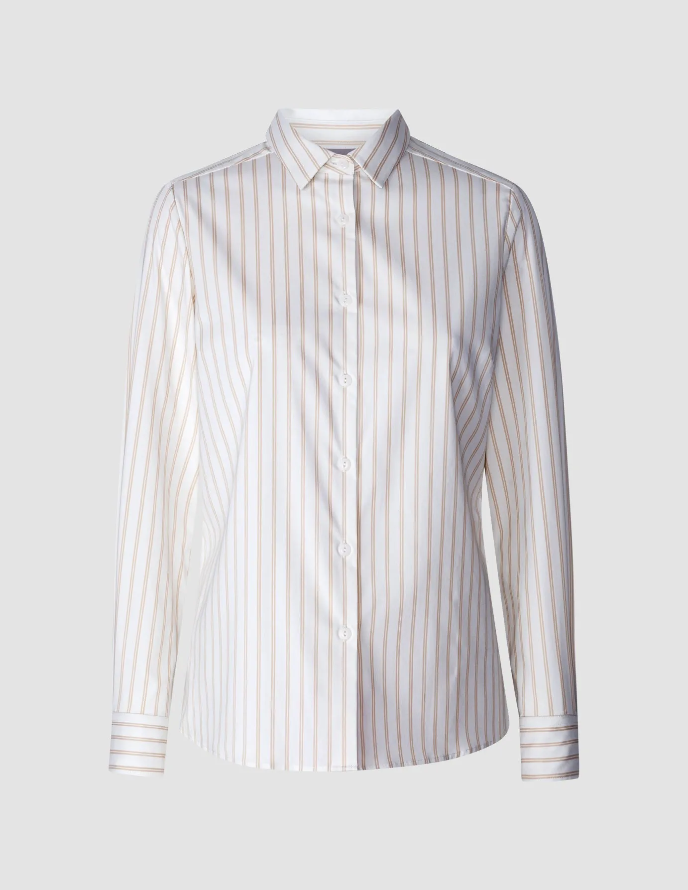 Business Shirt Regular Caramel Stripes