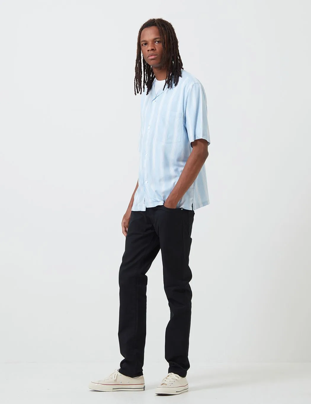 Carhartt-WIP Chester Shirt (Stripe) - Citizen Blue