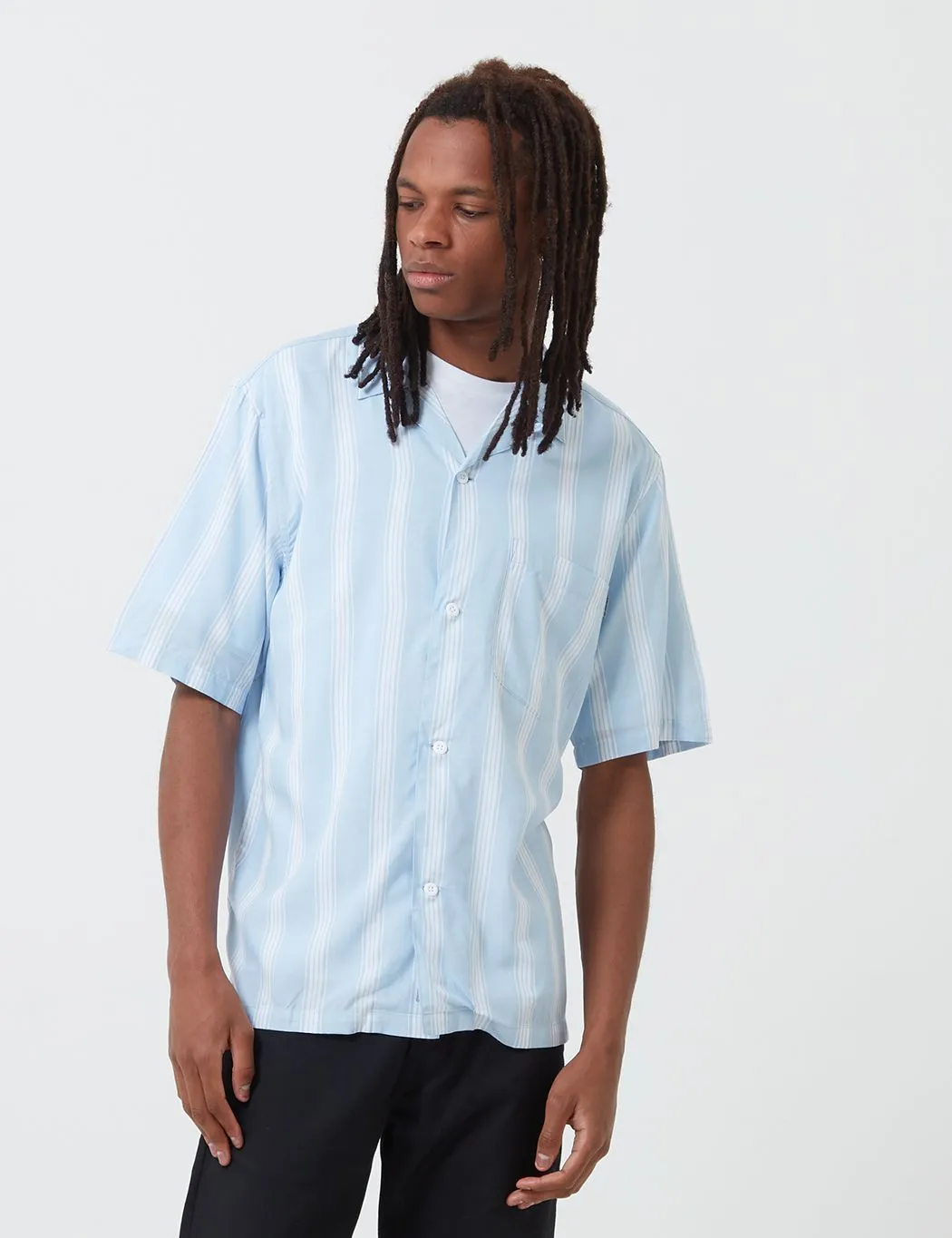 Carhartt-WIP Chester Shirt (Stripe) - Citizen Blue