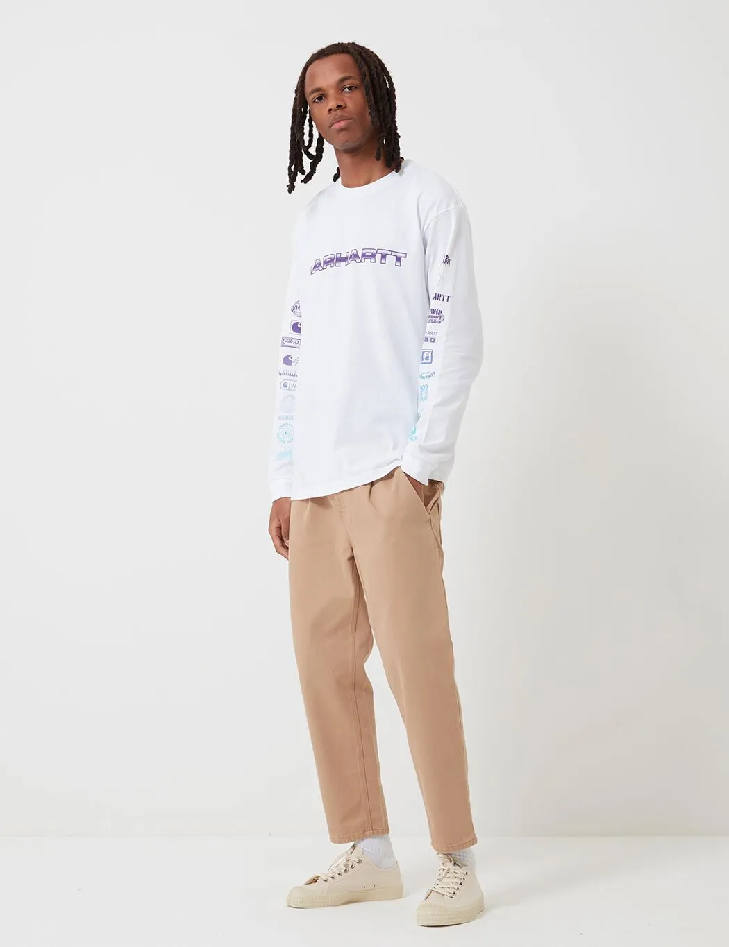 Carhartt-WIP Local Sound Long Sleeve T-Shirt - White