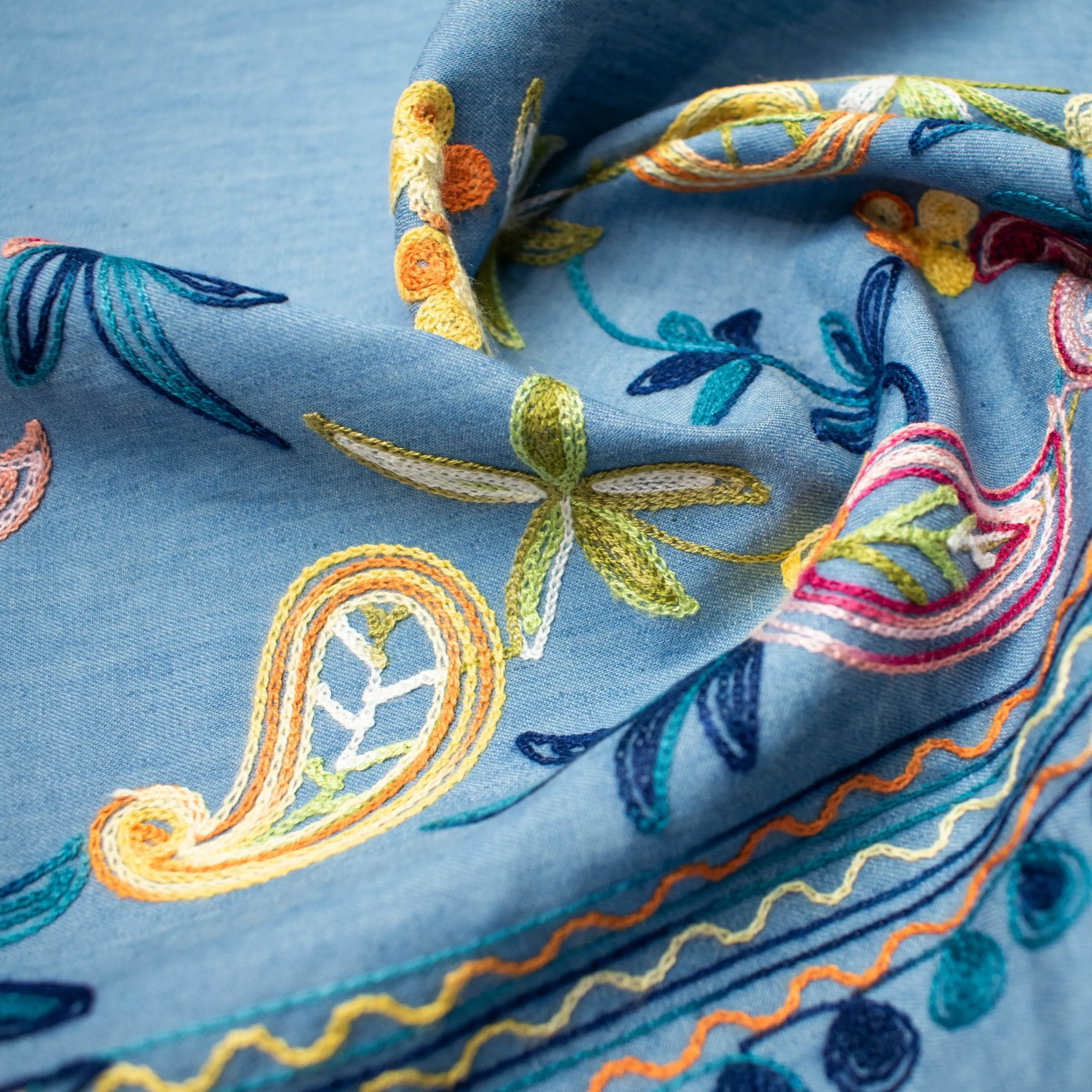 Embroidered Denim Design 376