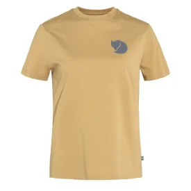 Fjallraven Womens Fox Boxy Logo Tee Dune Beige