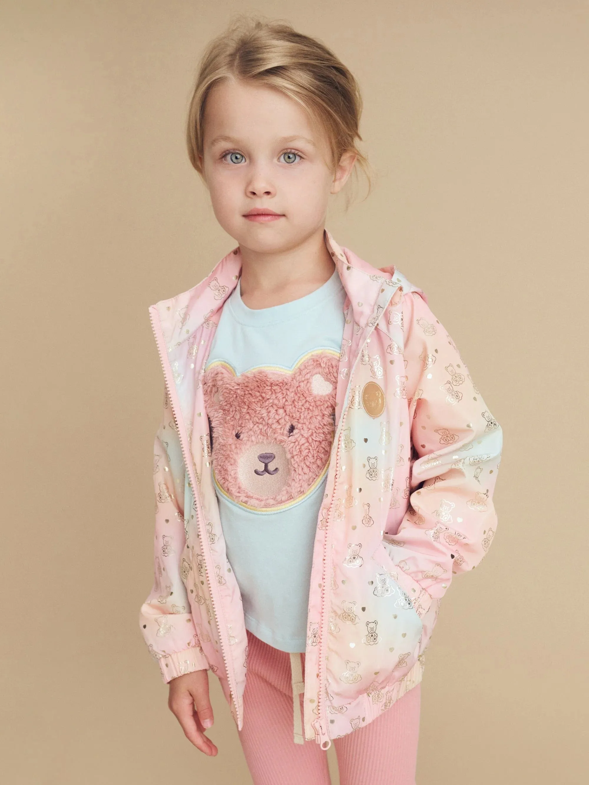 Girl cloud bear rain jacket