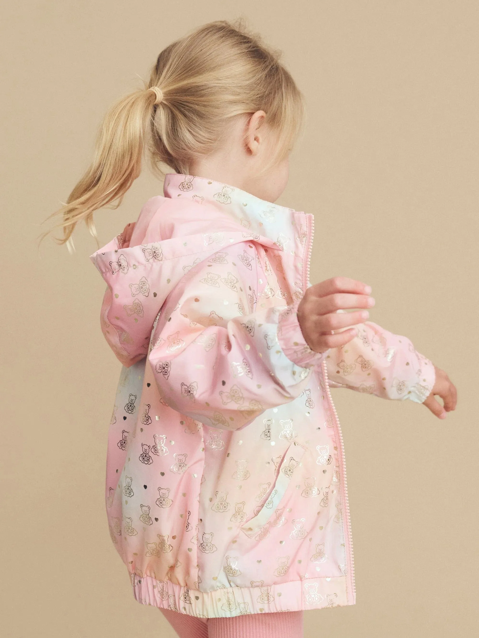 Girl cloud bear rain jacket