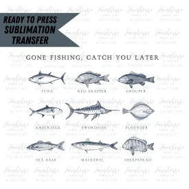 Gone Fishing Catch You Later, Classic Fishing Transfer, Father's Day Design, Ready To Press, Sublimation Transfers, Father Son Design