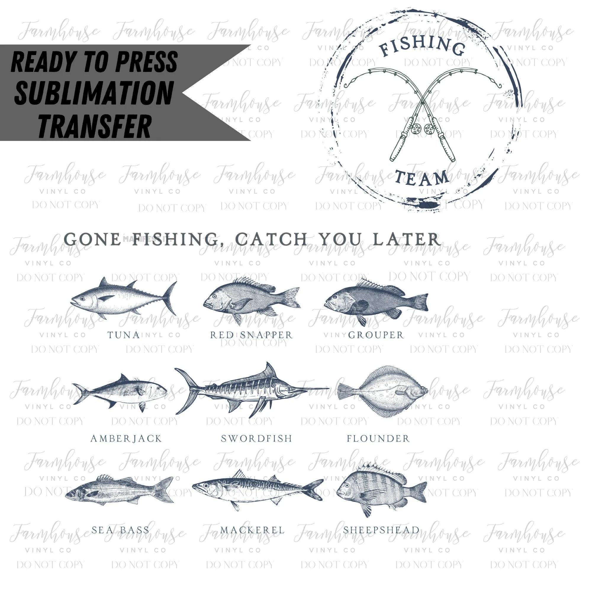 Gone Fishing Catch You Later, Classic Fishing Transfer, Father's Day Design, Ready To Press, Sublimation Transfers, Father Son Design