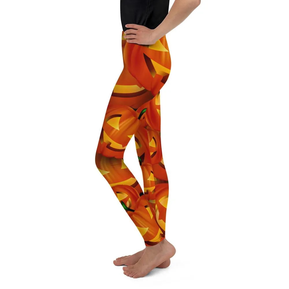 Halloween Pumpkin Youth Leggings