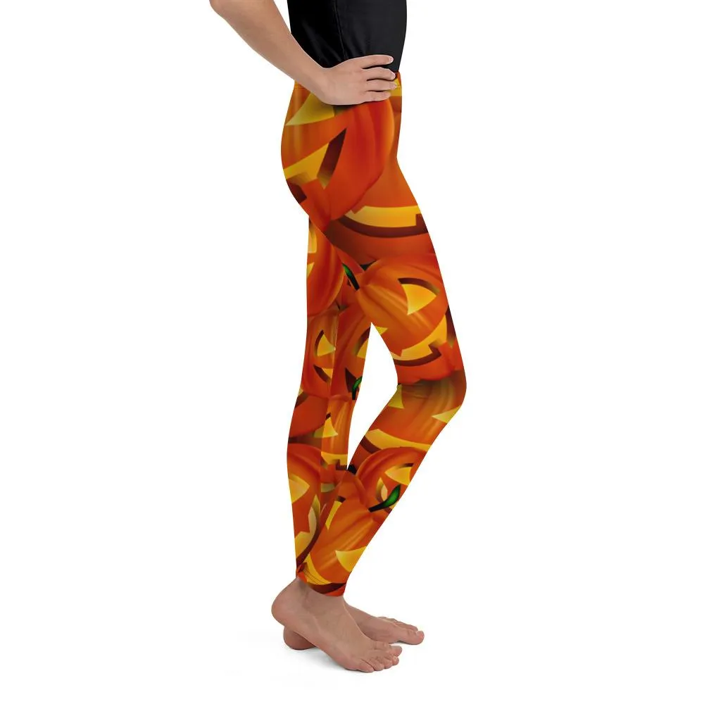 Halloween Pumpkin Youth Leggings