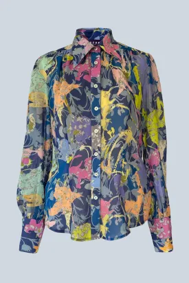 HECATE Fragments Silk Georgette Shirt