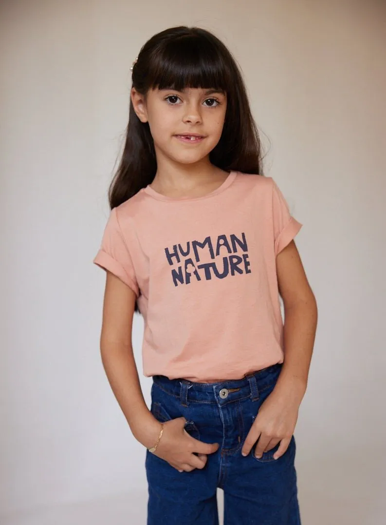 Human Nature Kids Unisex Organic Cotton T-shirt | Rose