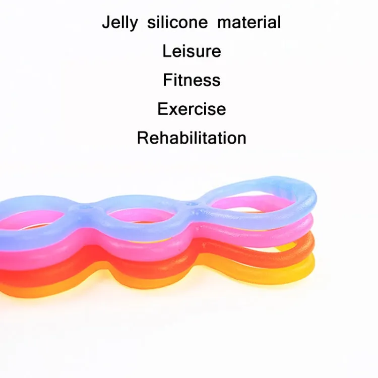 Jelly Seven-Hole Elastic Silicone Yoga Resistance Band(Rose Red)