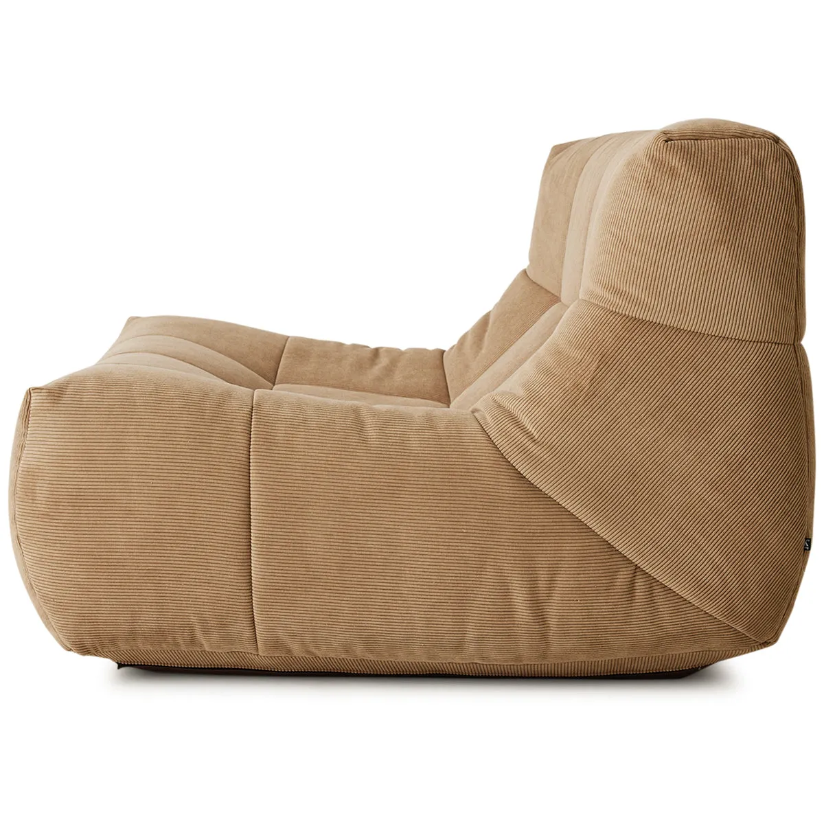 Lazy Brown Corduroy Rib Lounge Chair