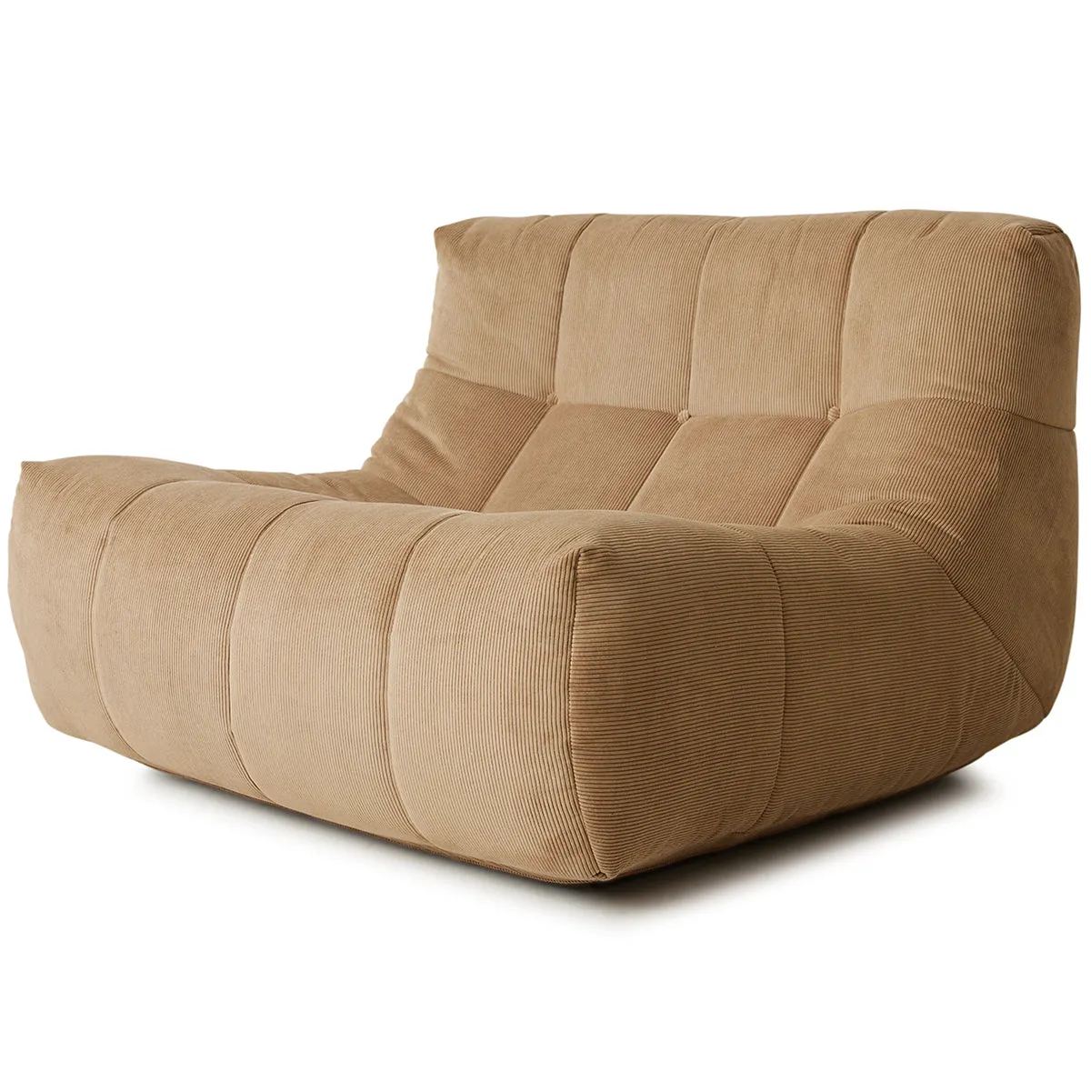 Lazy Brown Corduroy Rib Lounge Chair