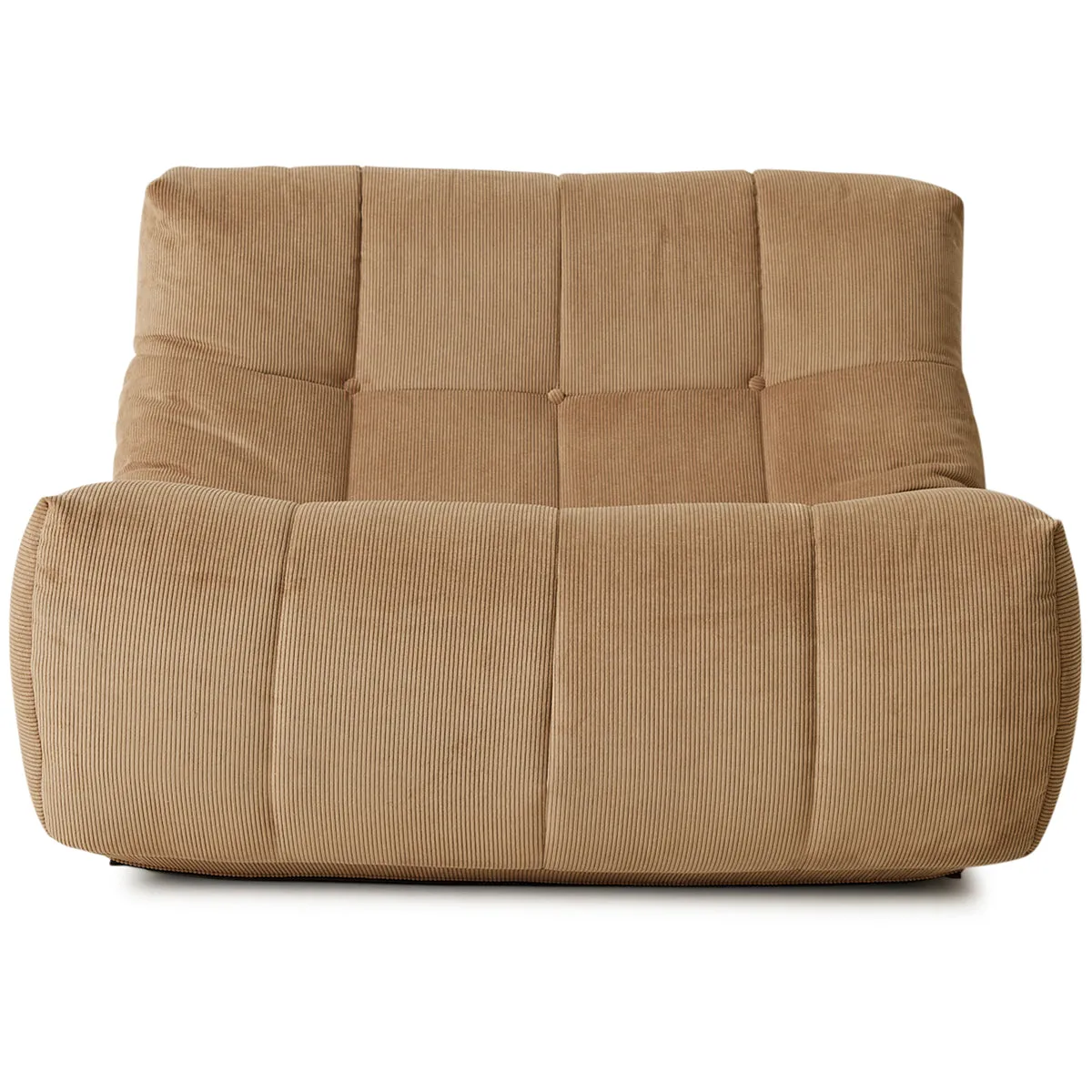 Lazy Brown Corduroy Rib Lounge Chair