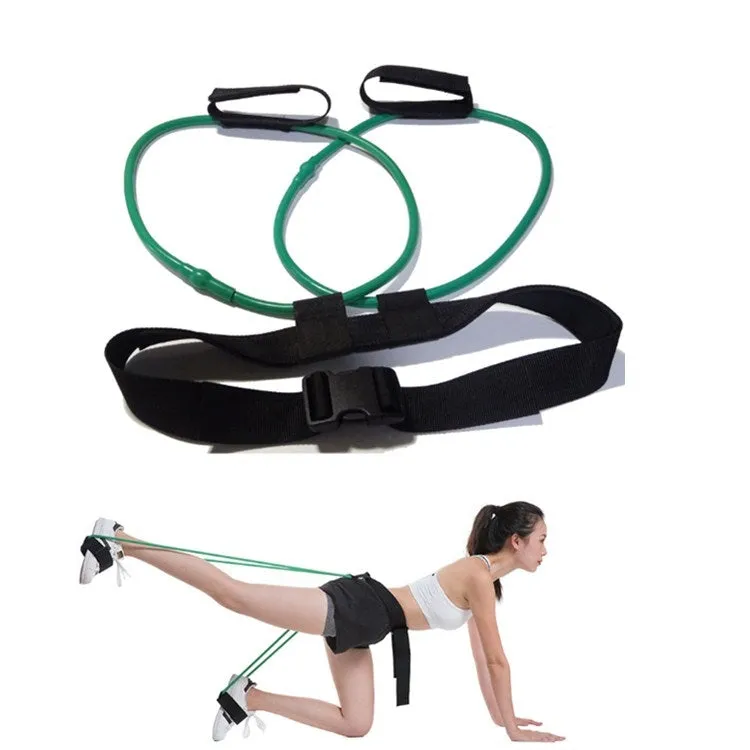 Leg Training Elastic Band Natural Latex Yoga Stretch Band Fitness Supplies, Color:Green 30LB