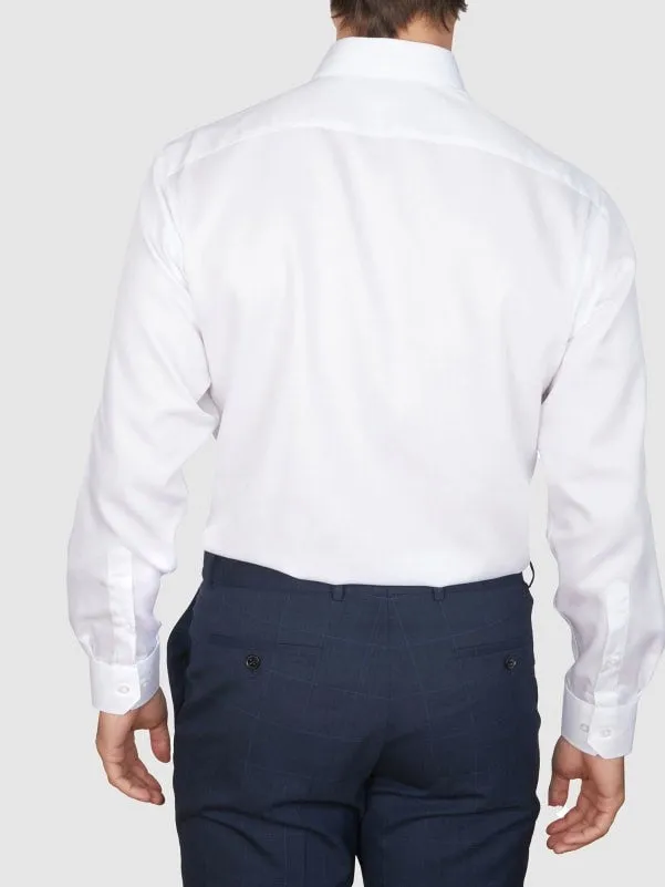 Long Sleeve Business Shirt - Non-Iron - Sky Blue | White