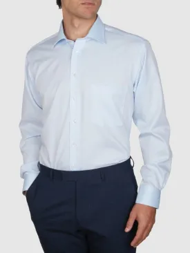 Long Sleeve Business Shirt - Non-Iron - Sky Blue | White