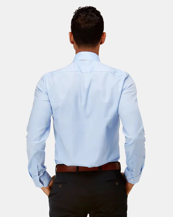 Long Sleeve Business Shirt - The Entrepreneur -  Blue | White