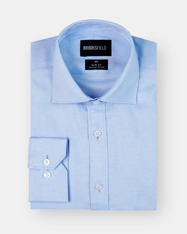 Long Sleeve Business Shirt - The Entrepreneur -  Blue | White