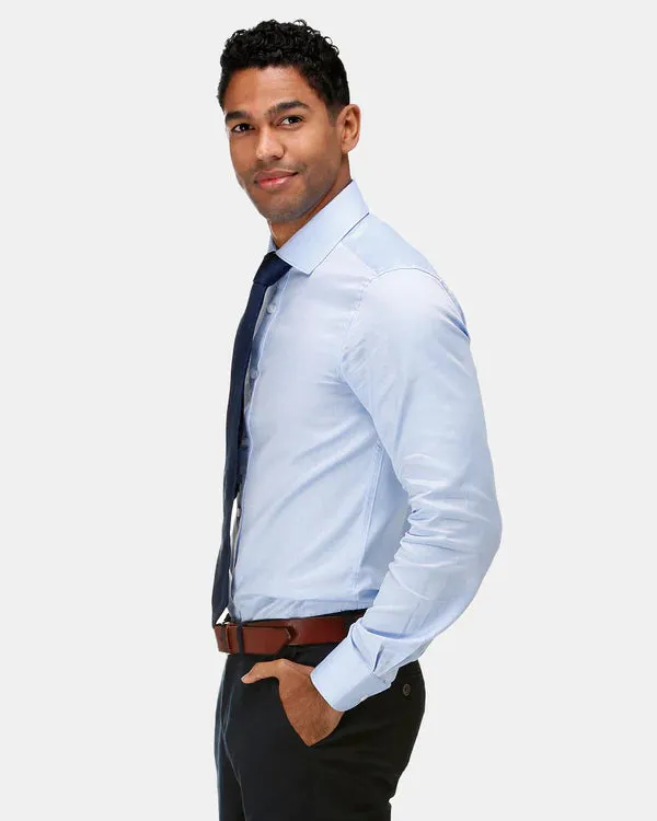 Long Sleeve Business Shirt - The Entrepreneur -  Blue | White