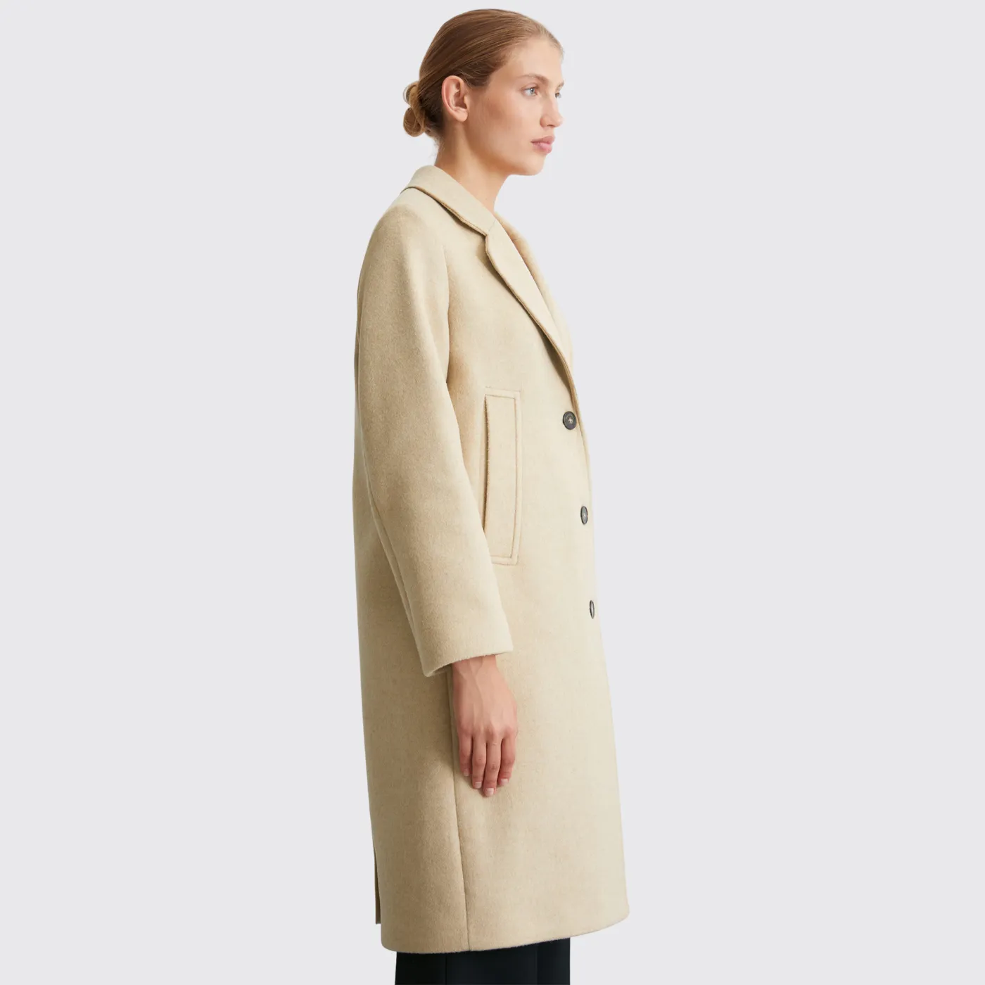 Marc O’Polo Wool Coat  | Grey / Camel