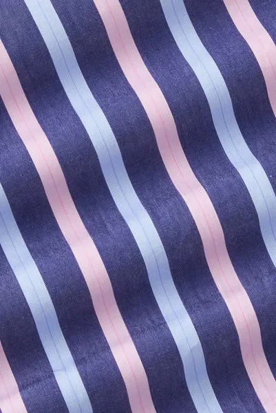 M.J. Bale - Benedict Business Shirt - Stripe - Pink/Navy/Sky