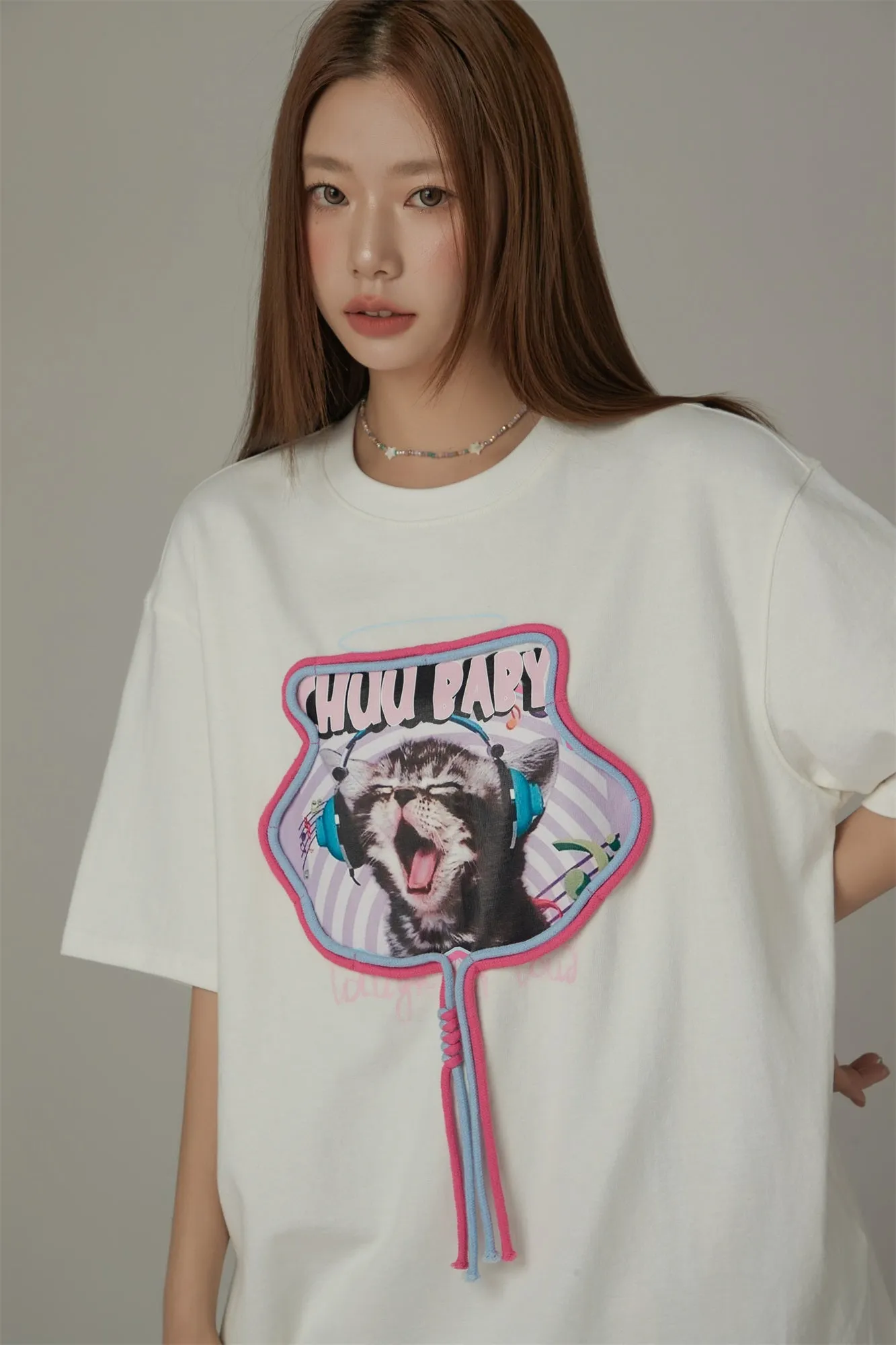 Music Cat Loose Fit T-Shirt