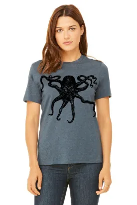 Octopus Kraken T-Shirt - Women's Heather Slate