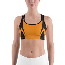 Orange Honeycomb Carbon Sports Bra