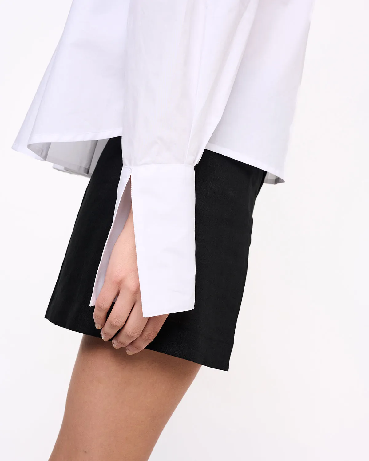 Oversize Shirt With Wide Cuff White