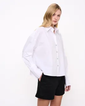 Oversize Shirt With Wide Cuff White