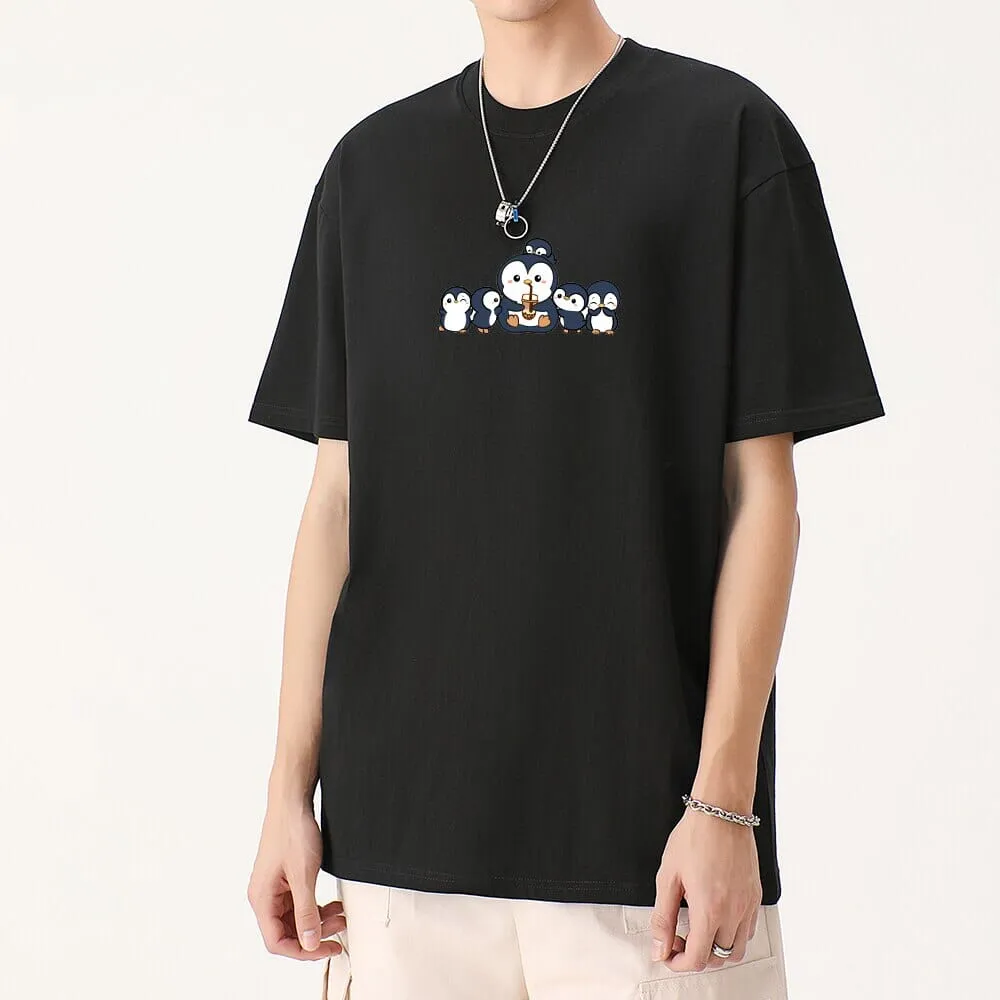 Penguin and Friends Loose Cotton T-Shirts