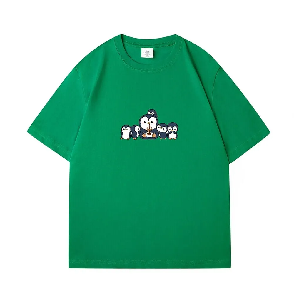 Penguin and Friends Loose Cotton T-Shirts