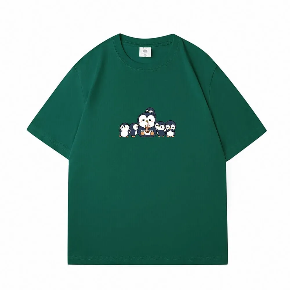 Penguin and Friends Loose Cotton T-Shirts