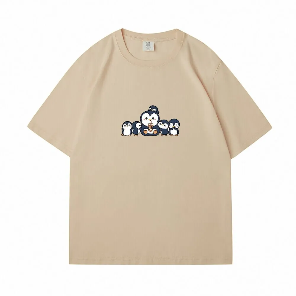 Penguin and Friends Loose Cotton T-Shirts