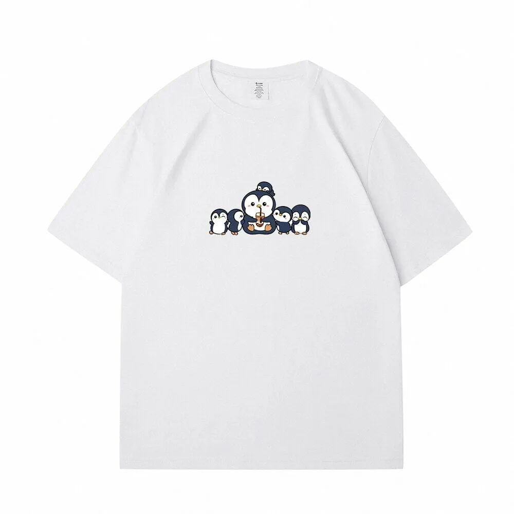 Penguin and Friends Loose Cotton T-Shirts