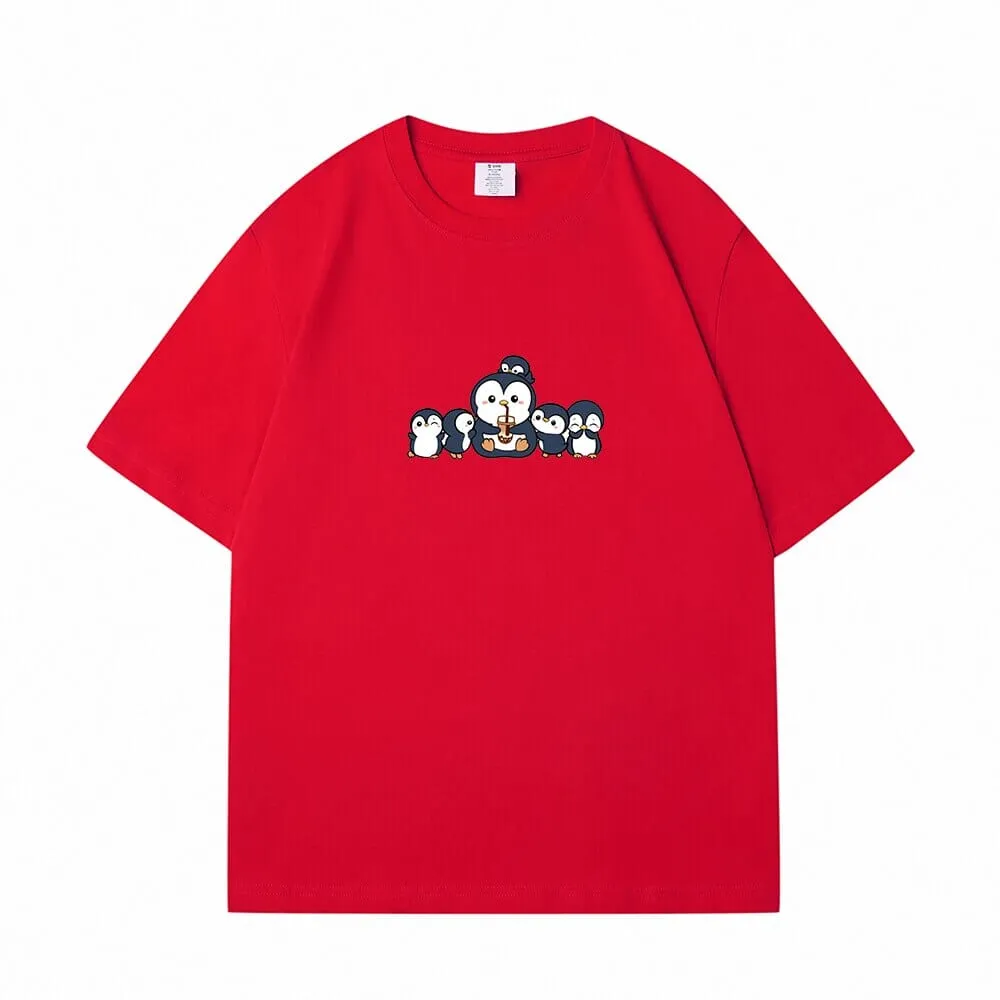 Penguin and Friends Loose Cotton T-Shirts