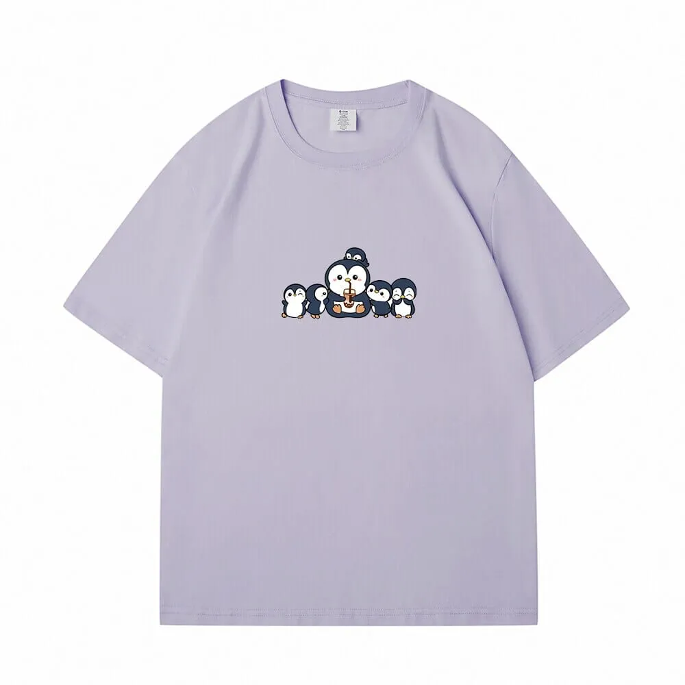 Penguin and Friends Loose Cotton T-Shirts