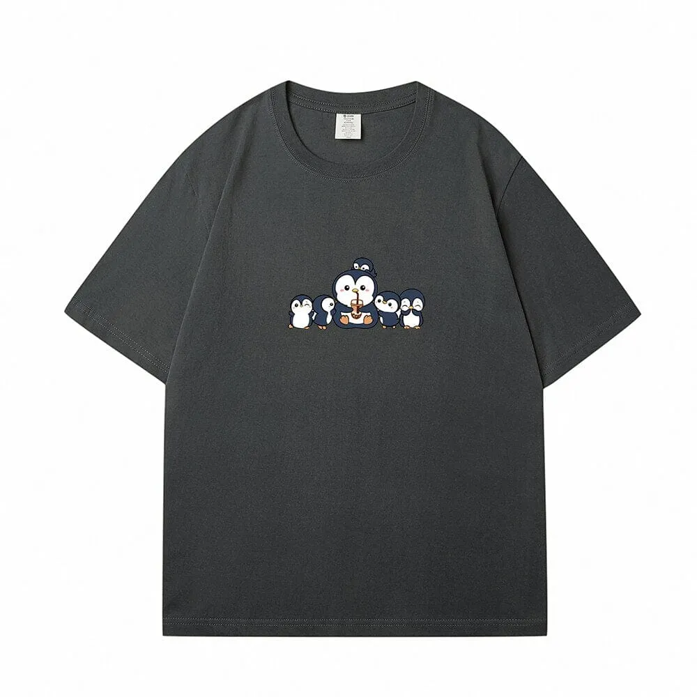 Penguin and Friends Loose Cotton T-Shirts