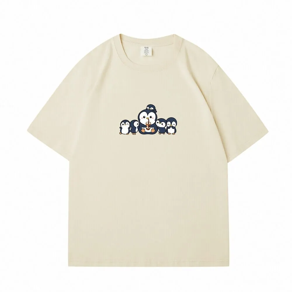 Penguin and Friends Loose Cotton T-Shirts