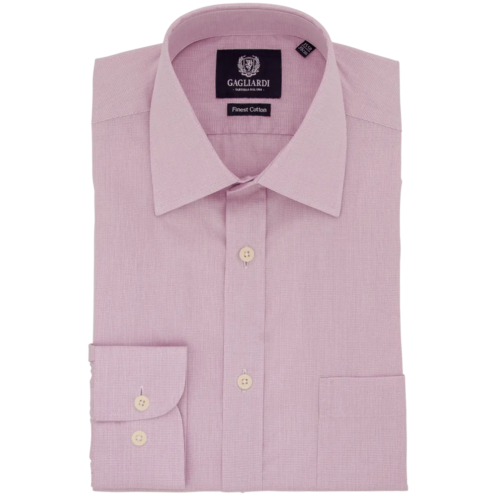 Pink Microcheck Business Shirt