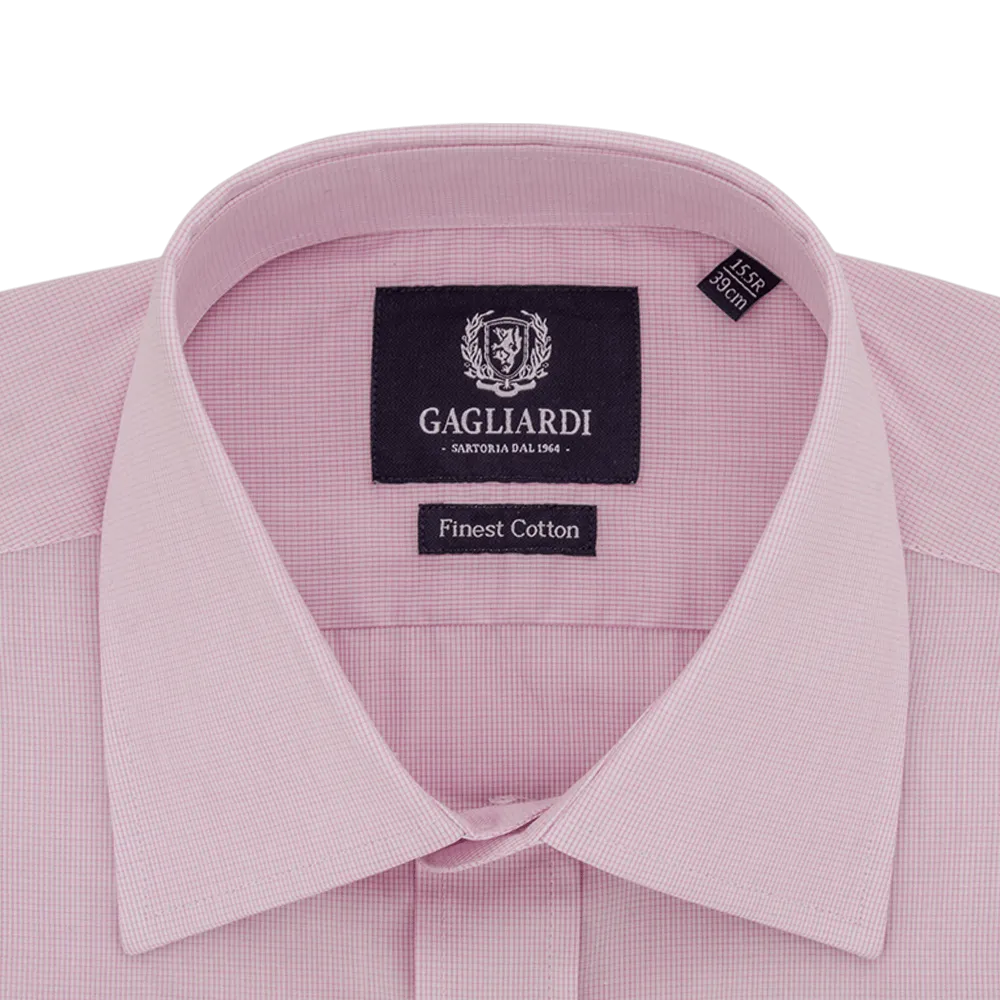 Pink Microcheck Business Shirt