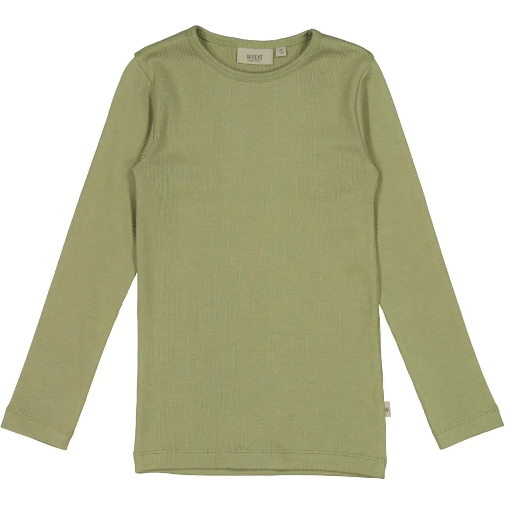 Rib T-Shirt LS - forest mist