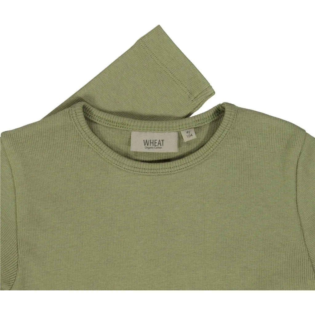 Rib T-Shirt LS - forest mist