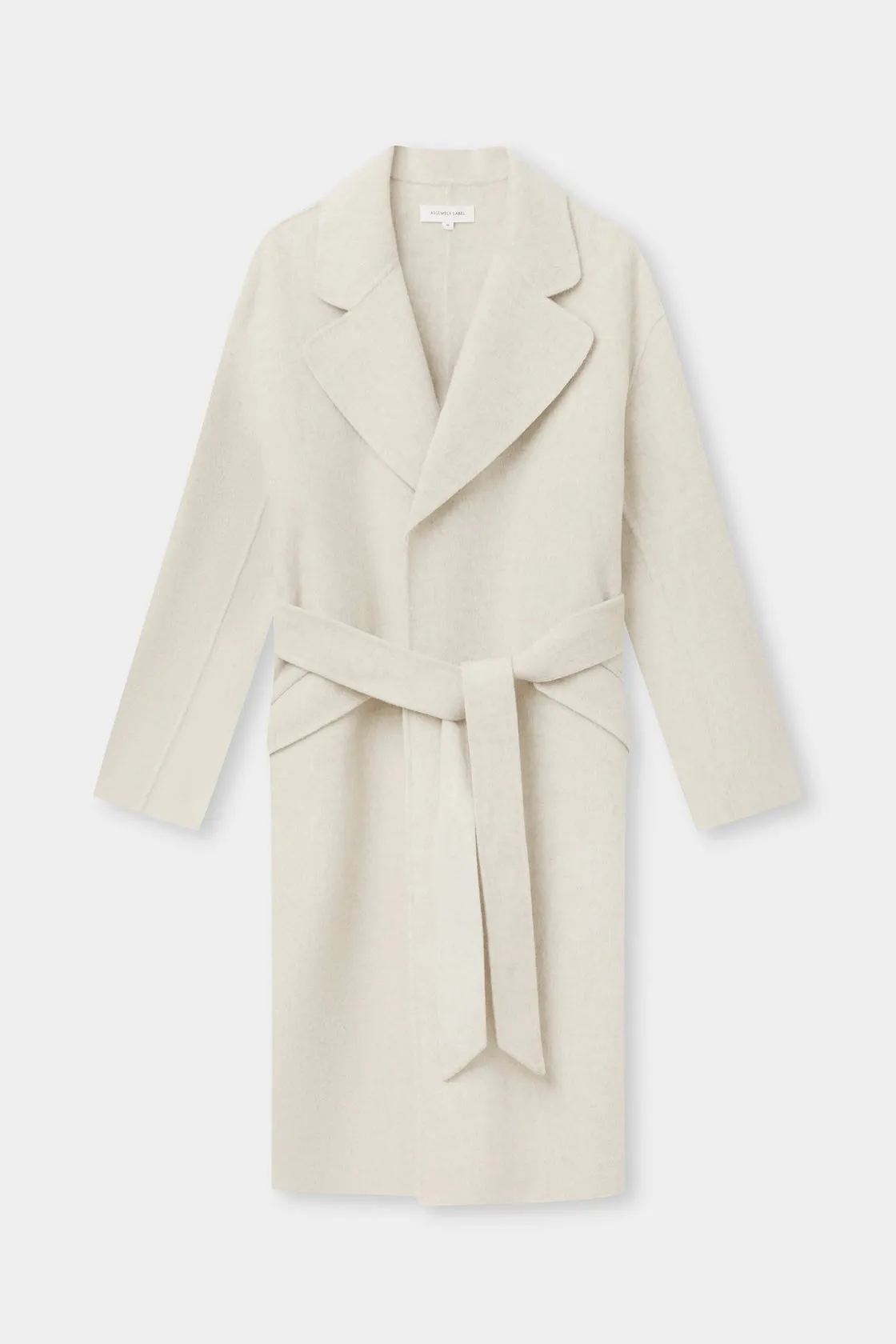 Sadie Oat Marle Single Breasted Wool Coat