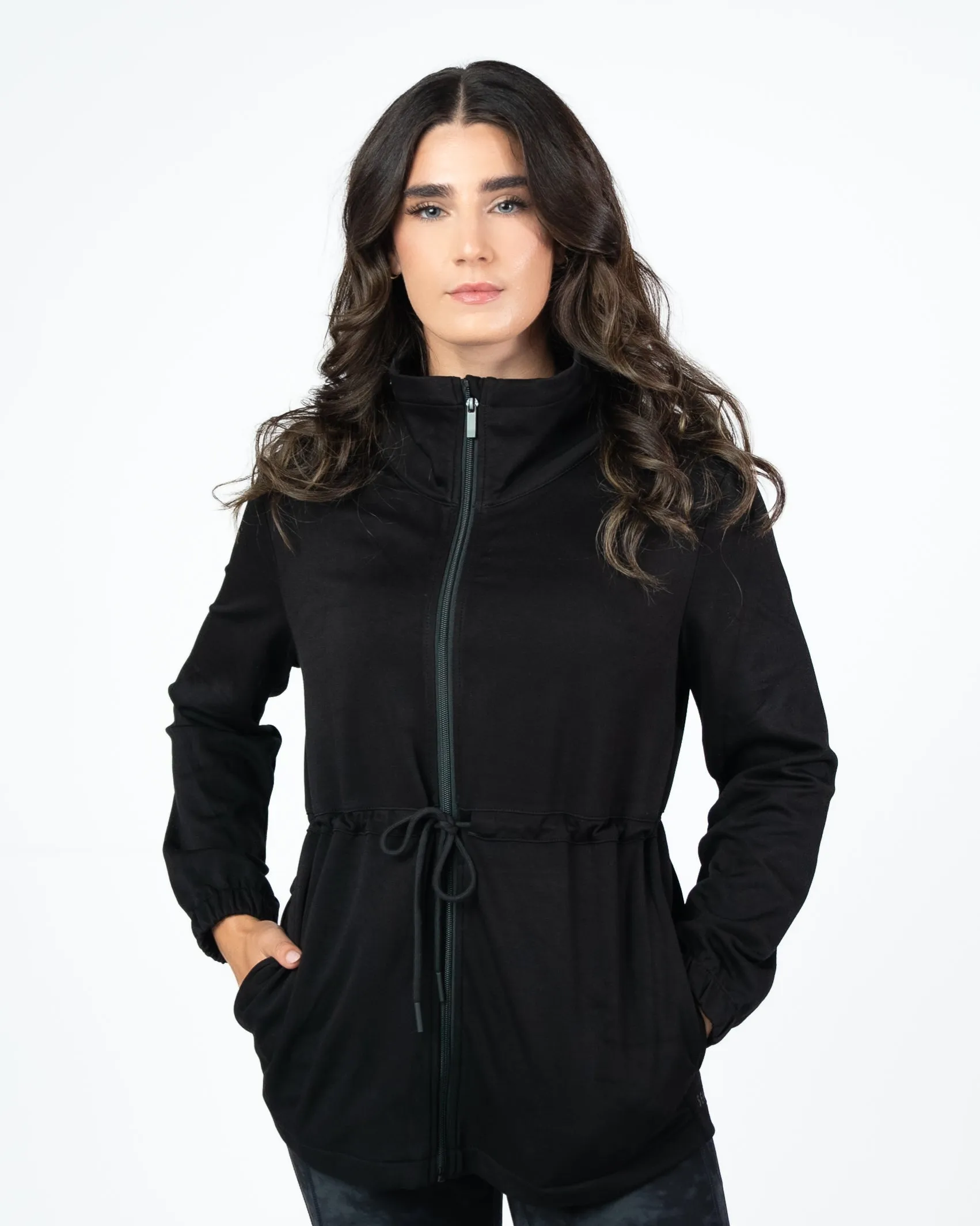 Soft Scuba Cinch Jacket - Black